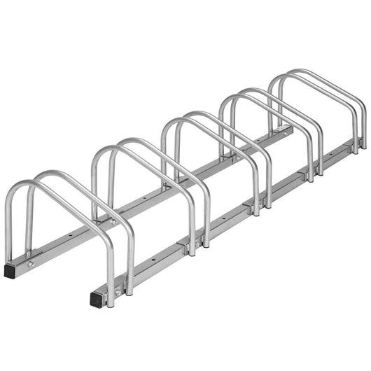 Sistema portabiciclette portabici inclinabile porta 5 bici pratico garage a terra o muro in acciaio 3408210