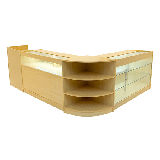 Set Banconi Acero Hyperion LED K1500 B1500 LM60 TB60 con Serrature e Vetrina