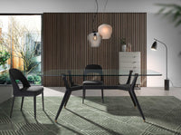 Sedia in tessuto grigio scuro