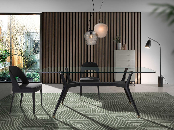 Sedia in tessuto grigio scuro