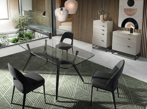 Sedia in tessuto grigio scuro