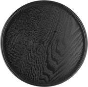 Piatti rotondi in legno massello neri - idonei per tè, caffè, spuntini, pasti - ideali per ristoranti - piatti decorativi (24 cm)