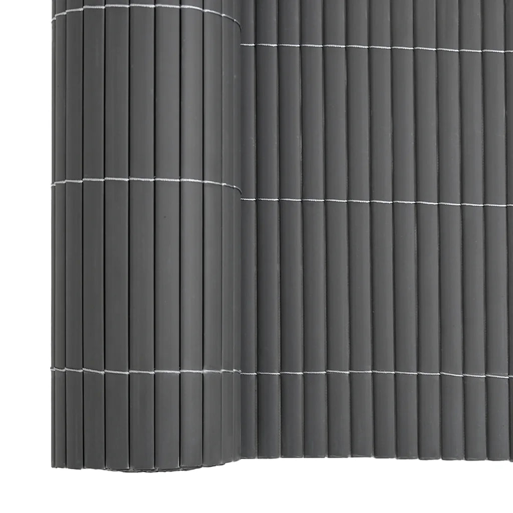 Recinzione da Giardino Bifacciale Grigia 1,8x5 m in PVC 42002627