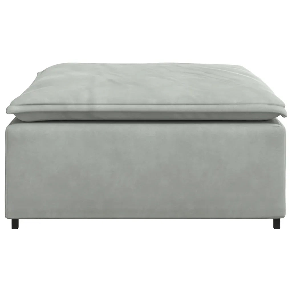 Modulo Poggiapiedi Divano Modulare Grigio Chiaro 100x100x48 cm