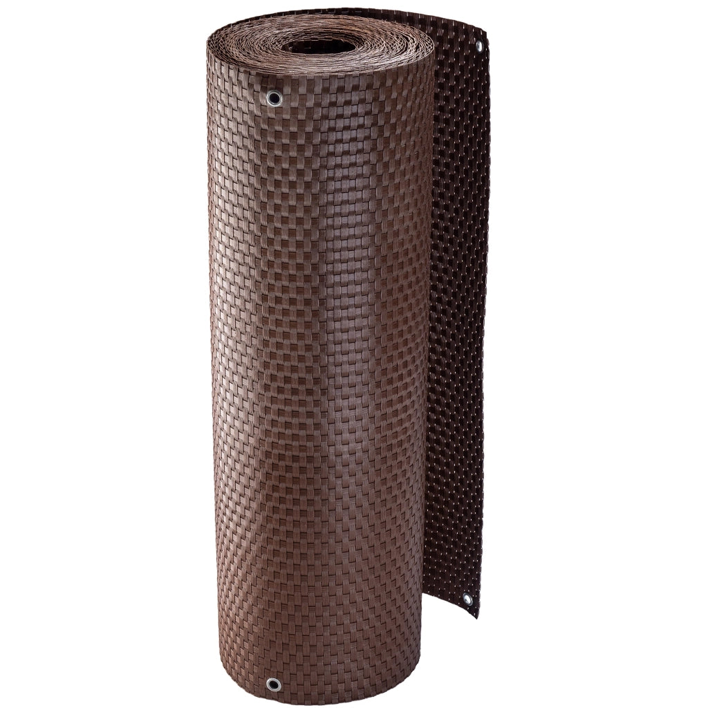 Telo di copertura per balcone in tecnorattan KADAX 0,9x5 m, marrone, tappetino premium per balcone e terrazzo.