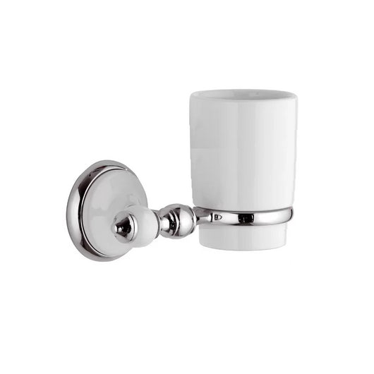 Portabicchiere in ceramica bianco - serie epoca