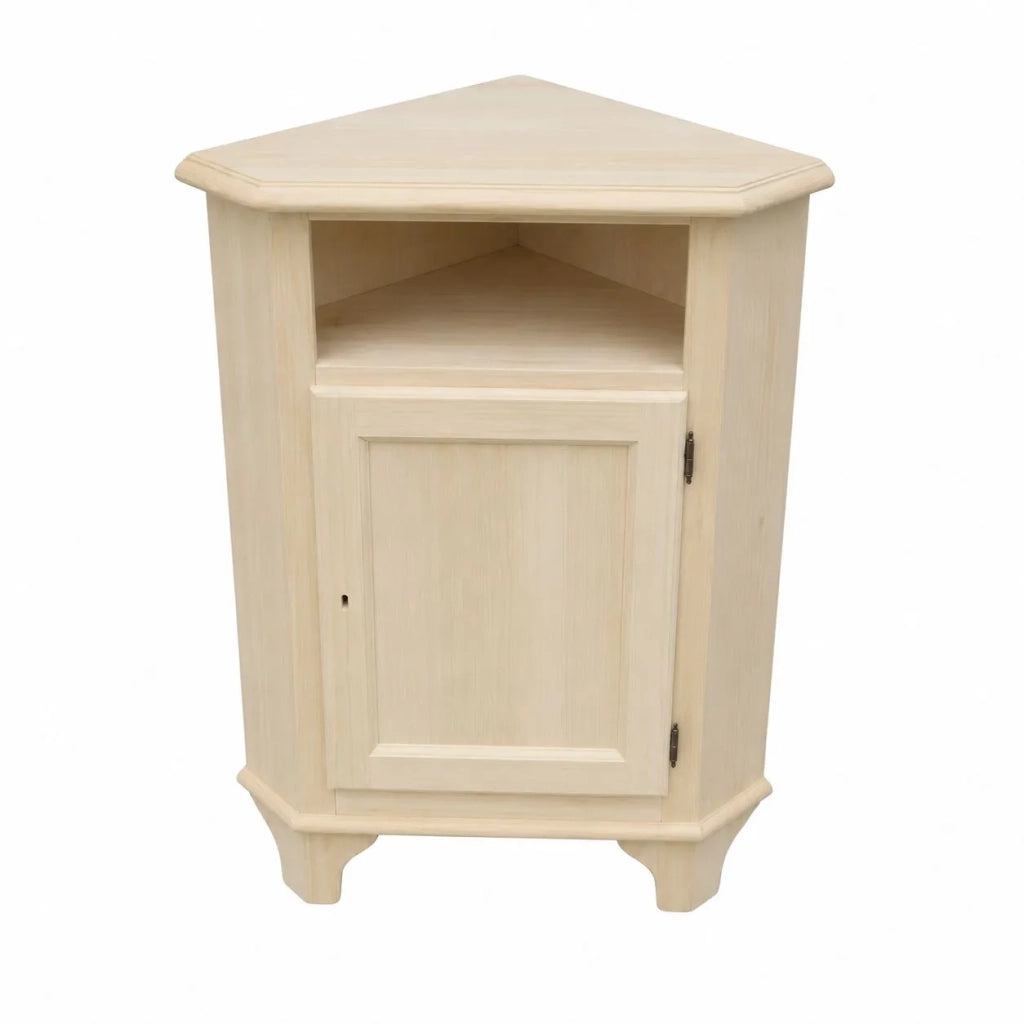 Mobile angolare 1 porta classico legno grezzo l.51 p.51 h.97 (554) - Mobili 2G