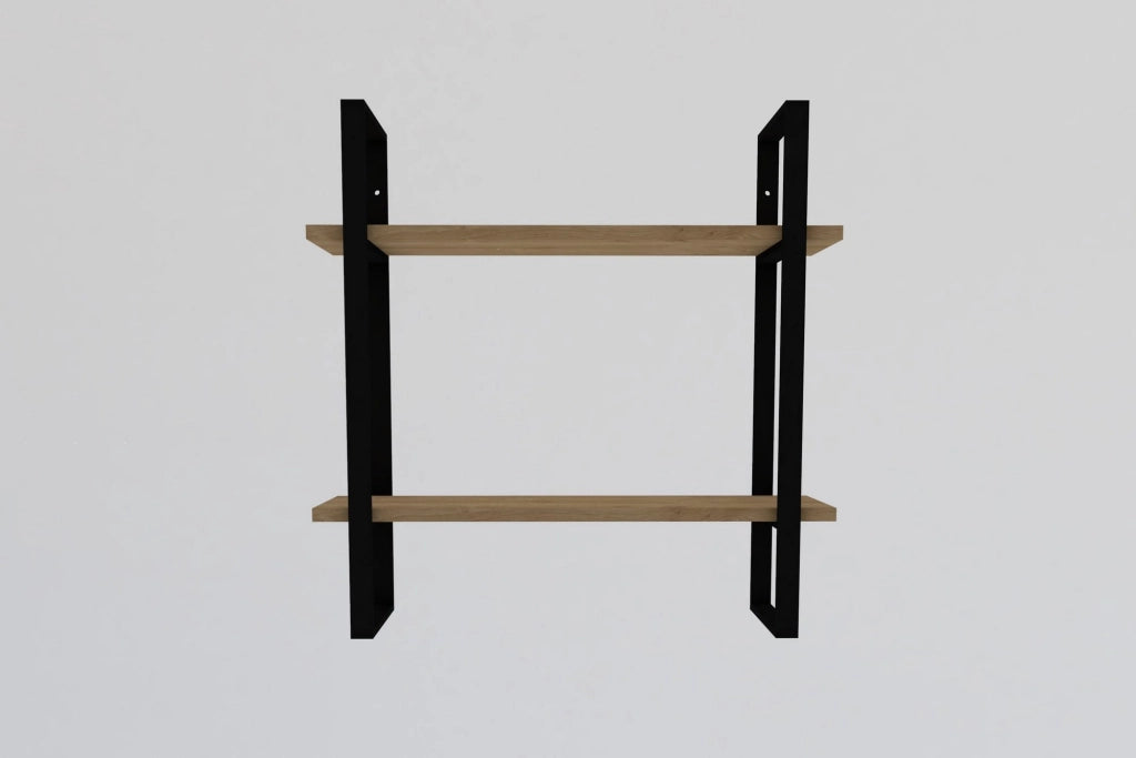 Mensola da parete in legno "Buba" - 70 x 22 x 70 cm - Marrone