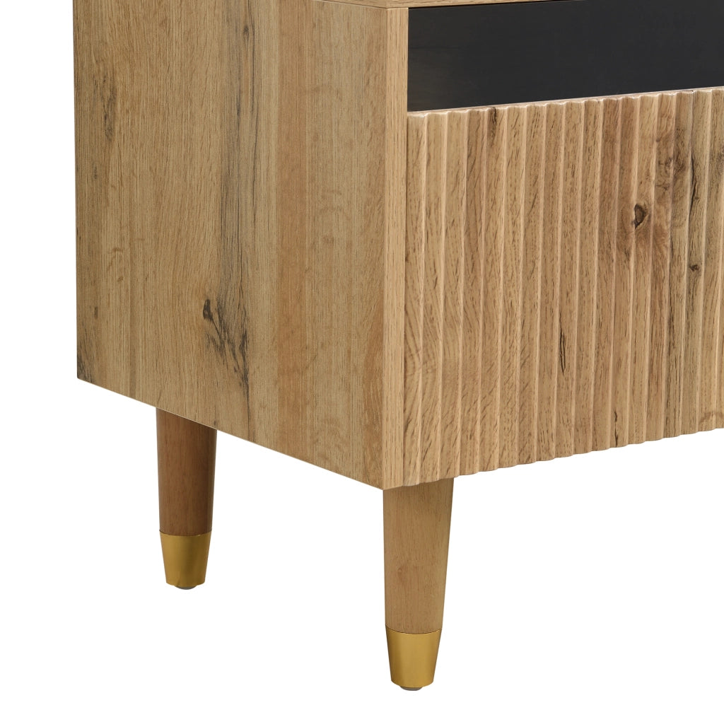 Mobile TV moderno effetto legno 178 cm con 4 cassetti e passacavi
