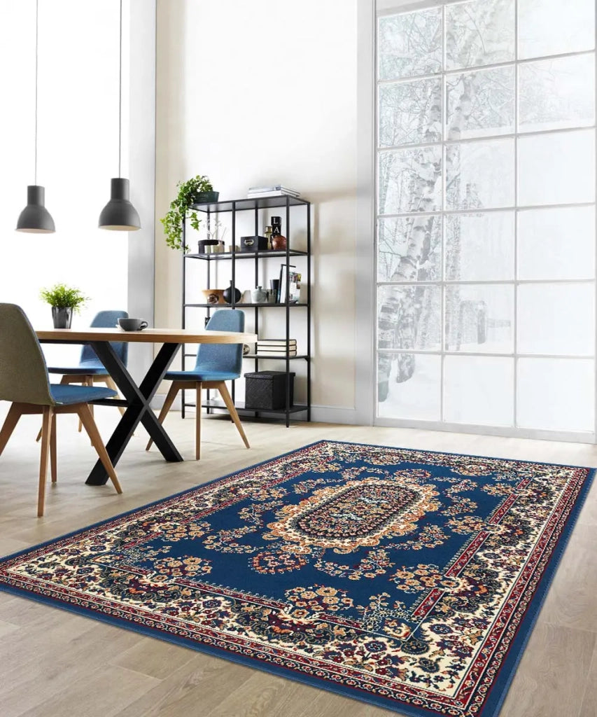 Tappeto ROYAL SHIRAZ 2063 AZZURRO cm.160x230 arredo salotto disegno moderno geometrico arredo casa