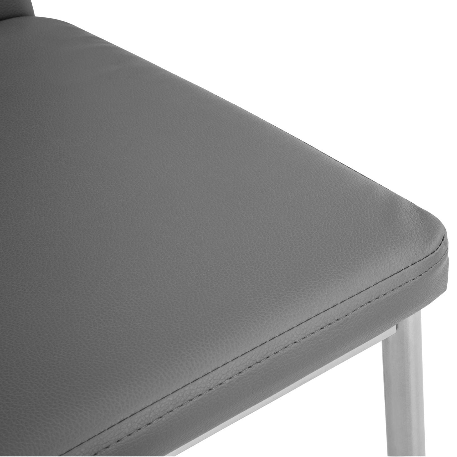 Set di 6 sedie per soggiorno cucina sala da pranzo design elegante con finitura grigio lucido 08_0000167