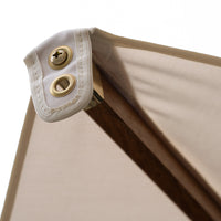 Ombrellone Decentrato da Giardino 3,5x3,5m Braccio in Legno Ecrù