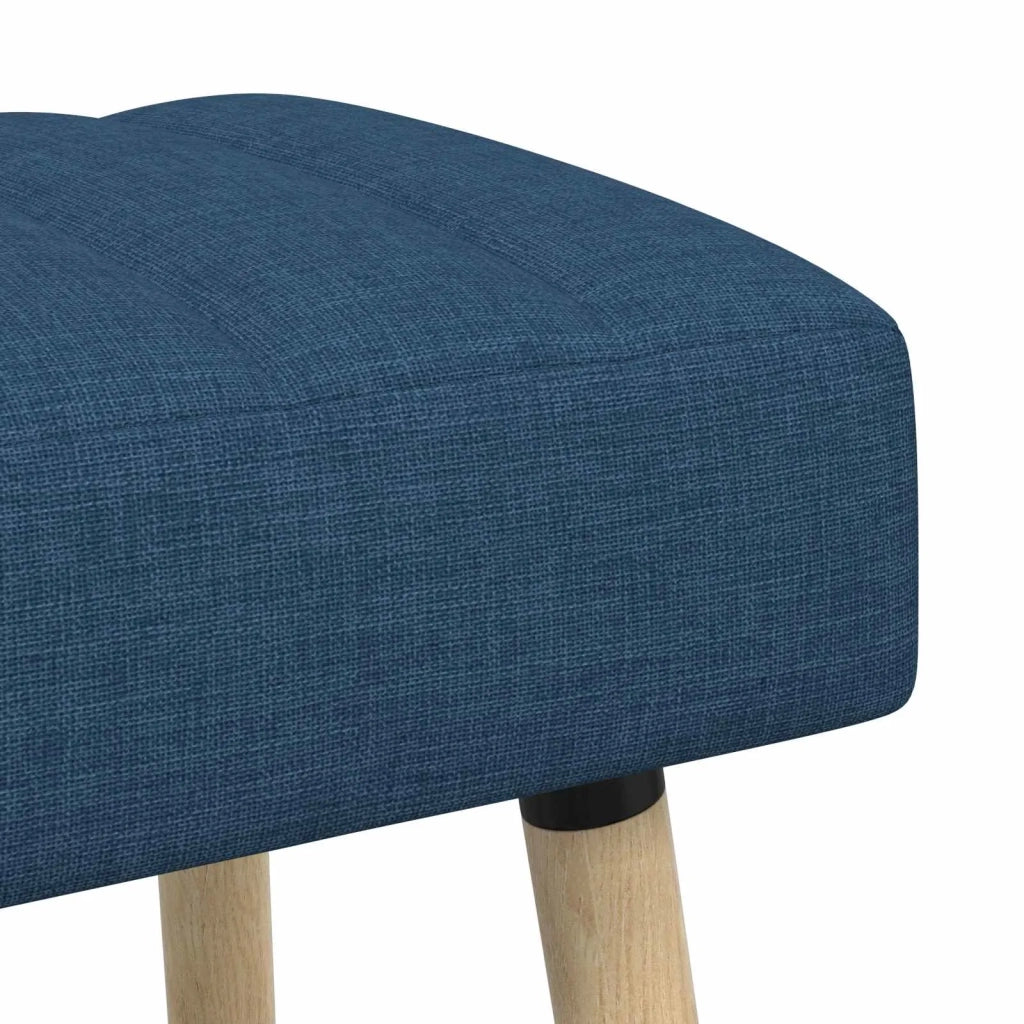 Panchina trapuntata a canale Blu 110 x 40 x 46 cm Tessuto 42038495