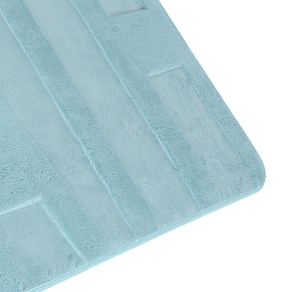 Tappeto memory foam azzurro chiaro 45x75 cm