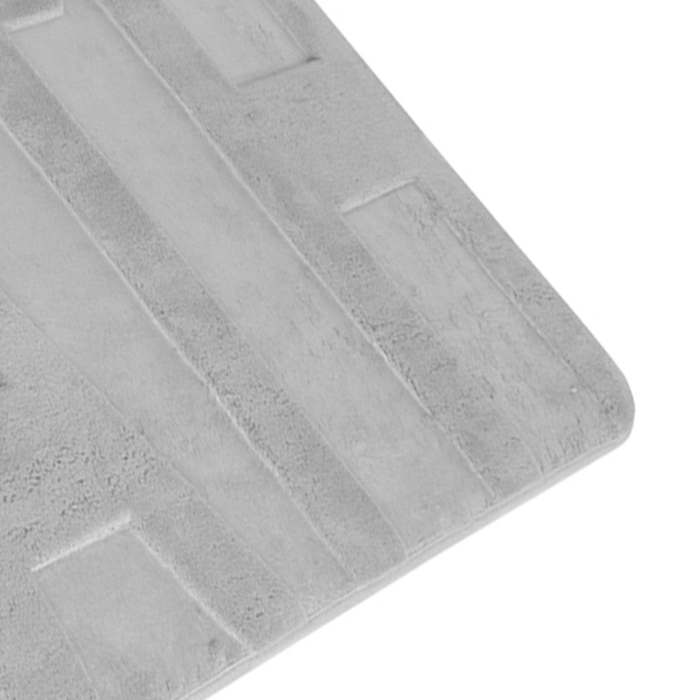 Tappeto memory foam grigio chiaro 45x75 cm