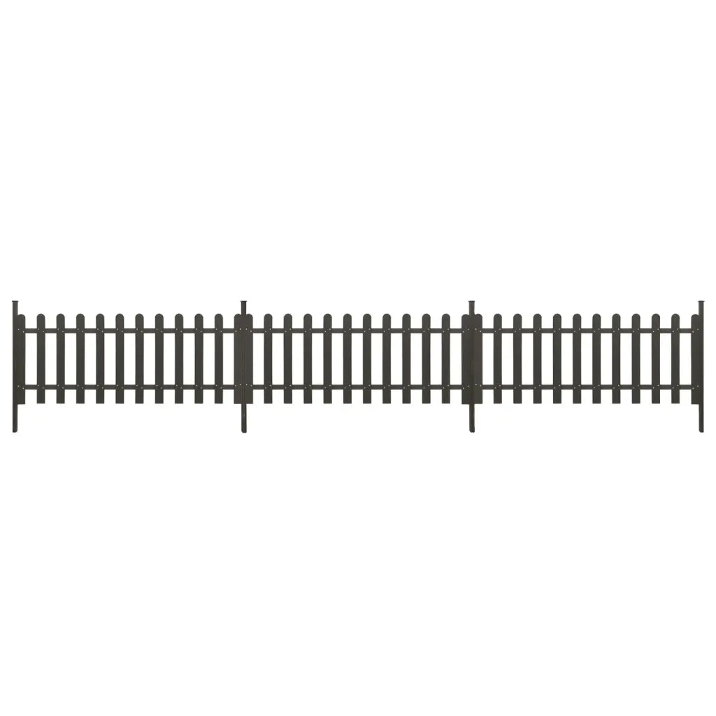 Staccionata con Montanti 3 pz in WPC 614x80 cm CFW2414050