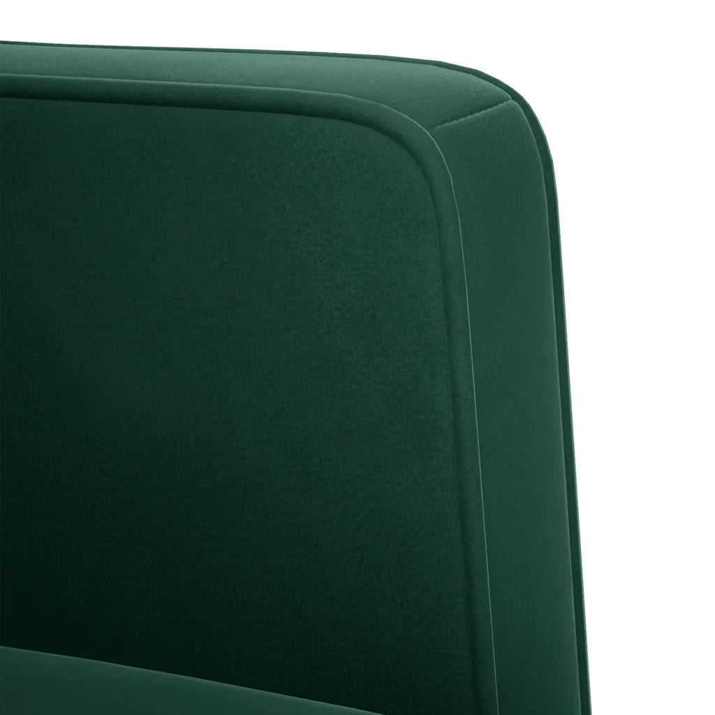Divano Sedia con Braccioli Verde Scuro 53 cm in Velluto 4100555