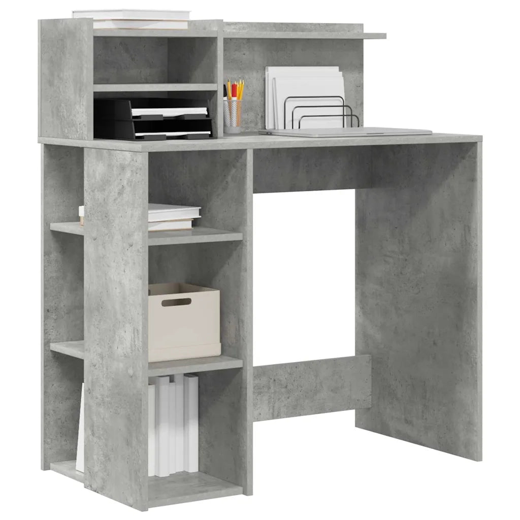 Scrivania Grigio cemento 90 x 48 x 101,5 cm Legno multistrato 869525