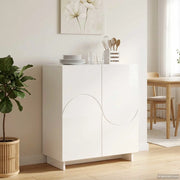 Credenza Bianco Lucido 67 x 34,5 x 75 cm Legno ingegnerizzato 8011535