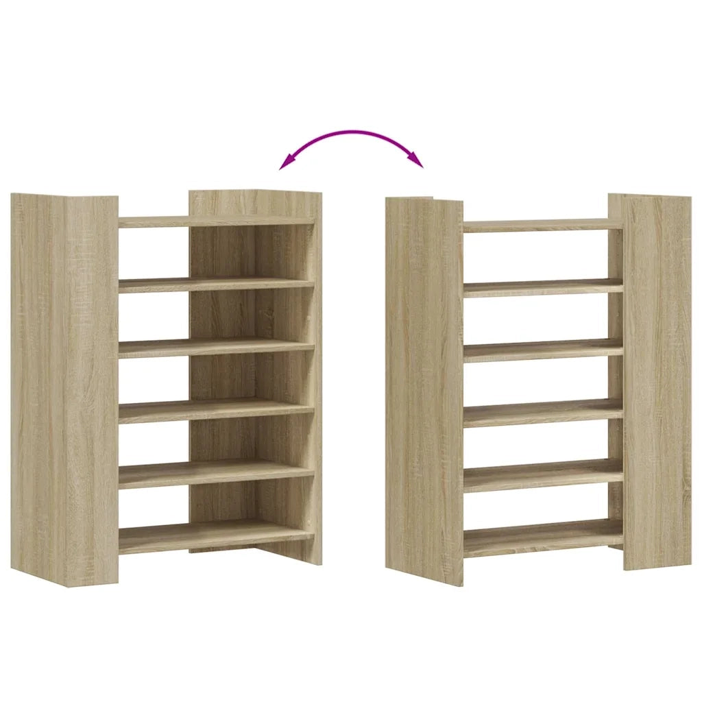 Scarpiera | Mobile per scarpe Rovere Sonoma 74,5x37,5x100 cm in Legno Multistrato