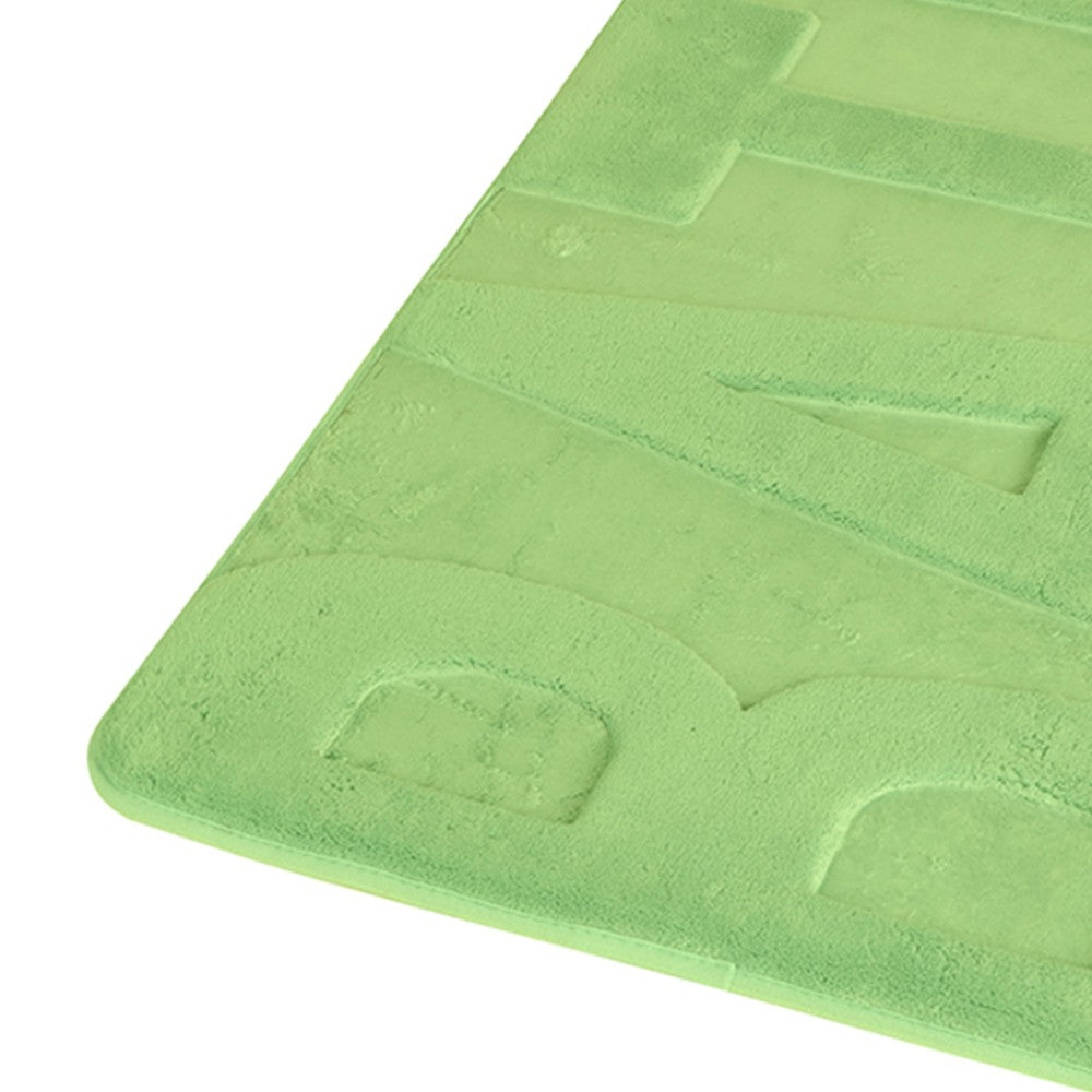 Tappeto memory foam verde 45x75 cm