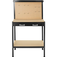 Banco da lavoro per officina fai da te in acciaio nero 80 cm 2308183