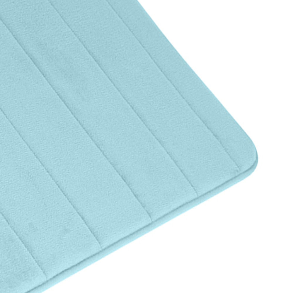 Tappeto memory foam azzurro chiaro 40x60 cm