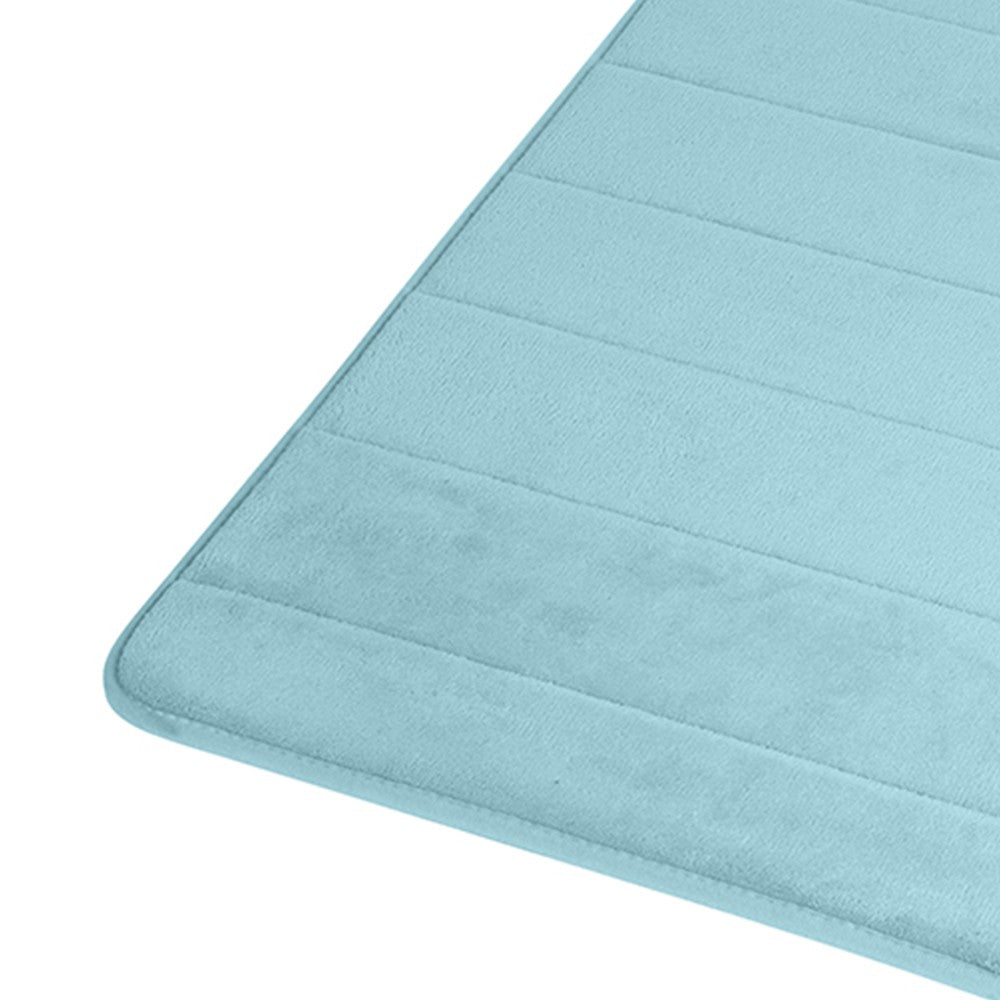 Tappeto memory foam azzurro chiaro 40x60 cm