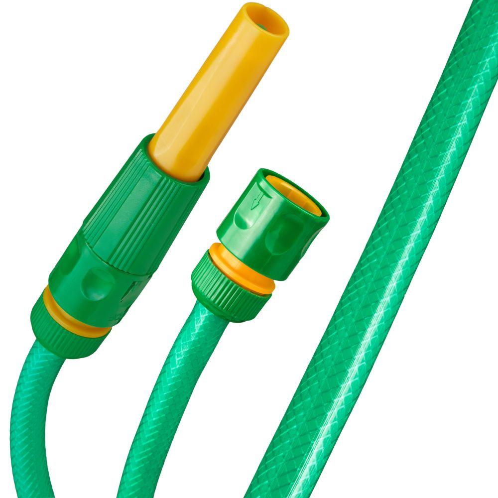 Avvolgitubo con tubo da giardino verde girevole 10 mt 3408184