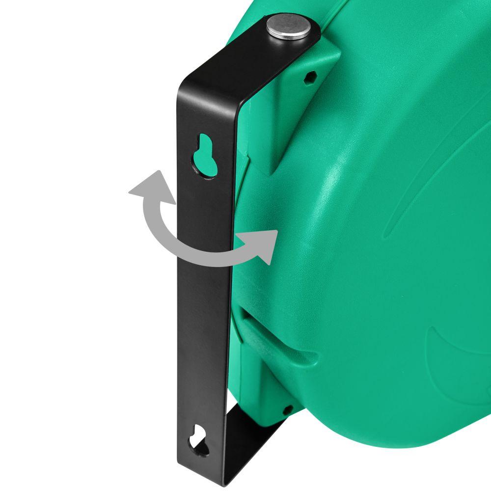 Avvolgitubo con tubo da giardino girevole 20 m verde 3408185