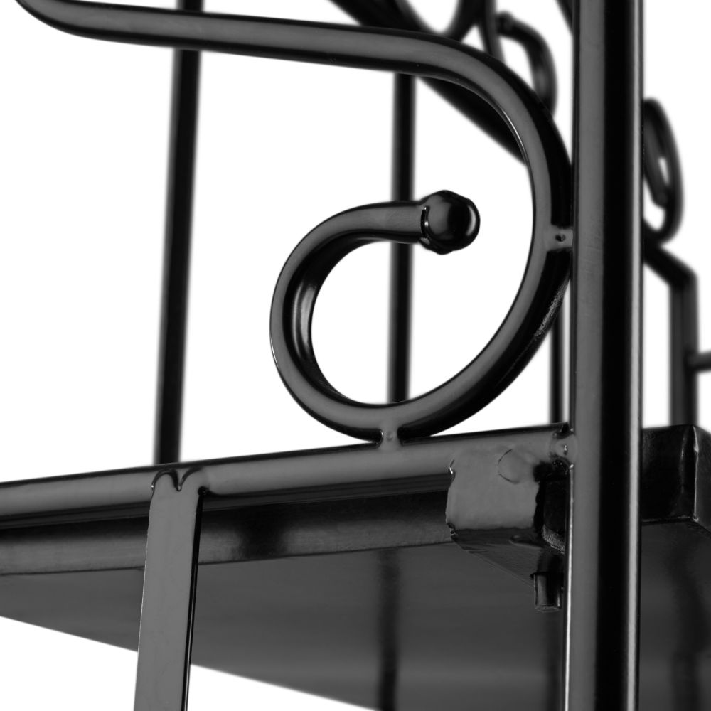 Mensola per piante in mosaico 3 livelli 114 cm nero/bianco 2208298