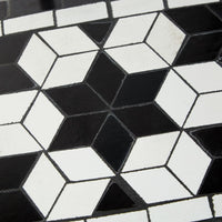 Mensola per piante in mosaico 3 livelli 114 cm nero/bianco 2208298