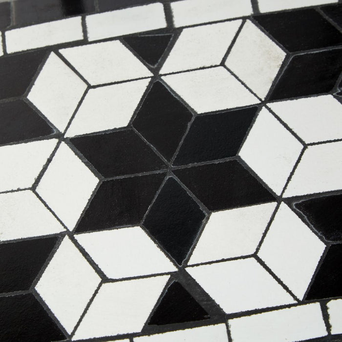 Mensola per piante in mosaico 3 livelli 114 cm nero/bianco 2208298