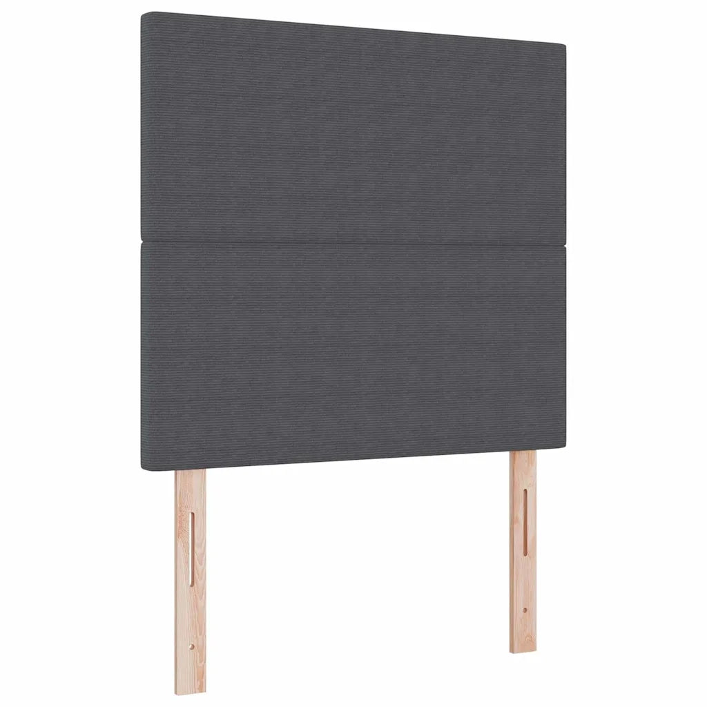 Letto a molle con testiera Grigio Scuro e Bianco 120 x 200 cm 3337552