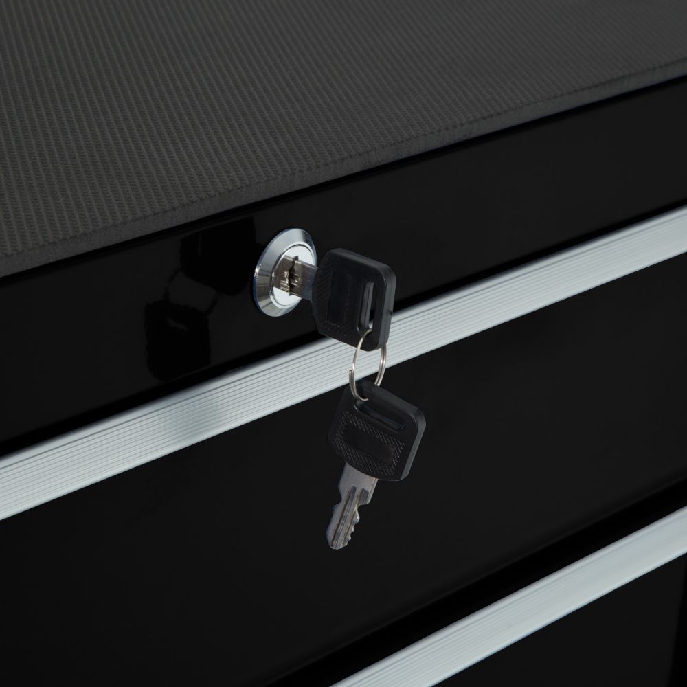 Carrello da officina 5 cassetti neri 3408111