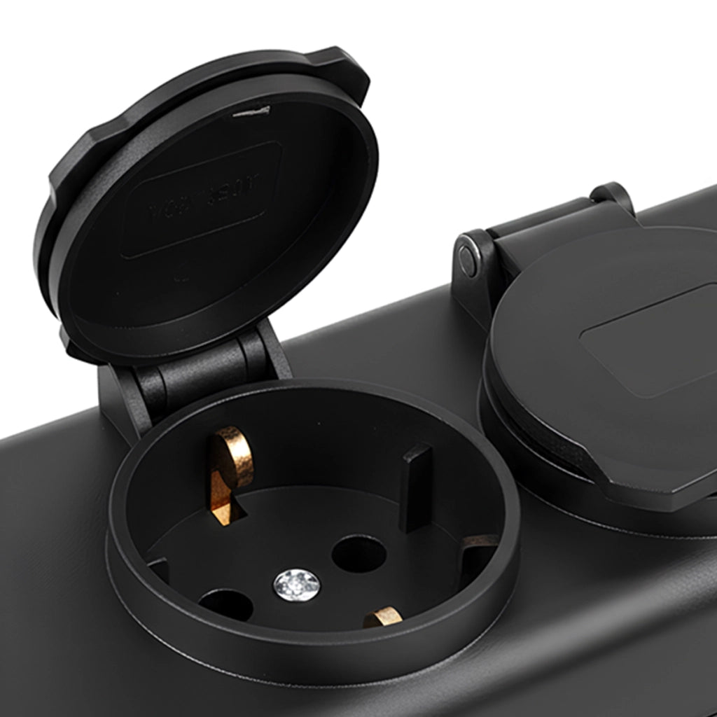 Multipresa 3 Vie Tipo E 16A IPX44 con Cavo H07RN-F 2m Nero Brennenstuhl