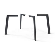 Set di 4 Gambe Hostang per Tavoli Scrivanie 'Fai da te' in Acciaio (LuxLaxA) 50 x 8 x 71 cm - Nero [en.casa]
