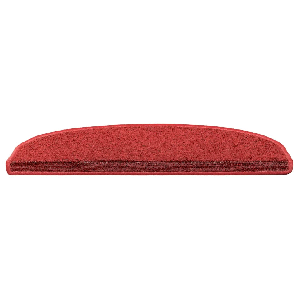 Tappetini per scale autoadesivi 15 pcs Rosso 80 x 24,5 x 3,5 cm