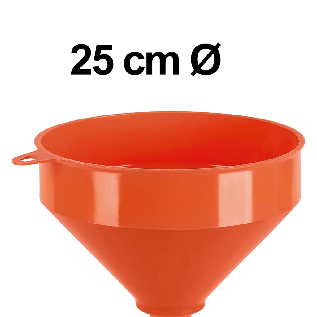 Imbuto Multiuso 25 cm con Ampia Apertura Antisgocciolamento Arancione Avizar