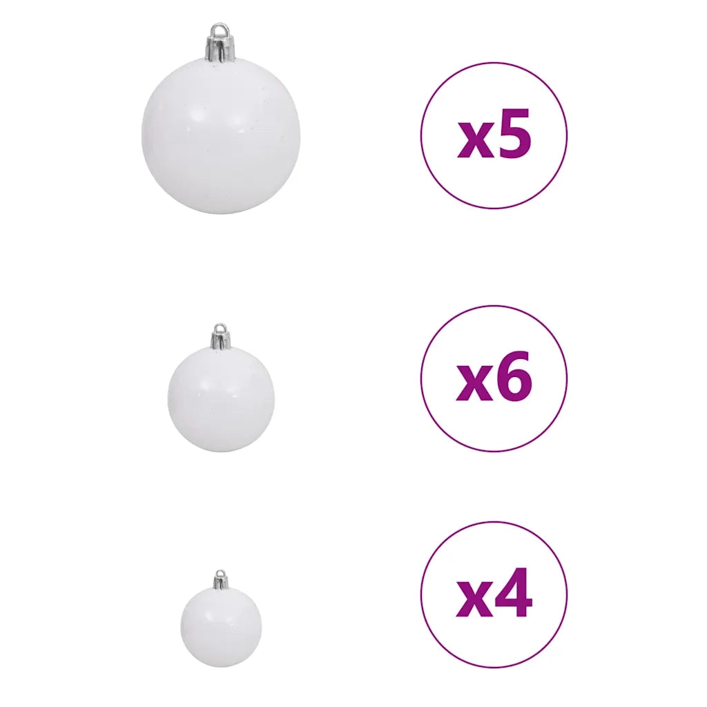 vidaXL Albero di Natale snodato Bianco 150 cm PVC