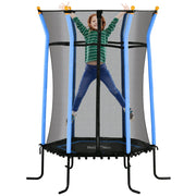 Trampolino Tappeto Elastico per Bambini con Ingresso a Cerniera e Pali Imbottiti Ø163.5x190 cm in Acciaio, PP e EPE