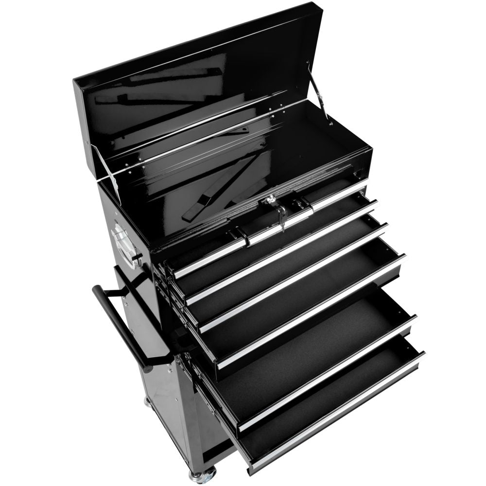 Carrello da officina nero a 8 cassetti 3408117