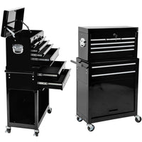 Carrello da officina nero a 8 cassetti 3408117