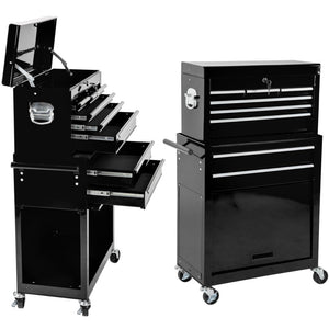 Carrello da officina nero a 8 cassetti 3408117