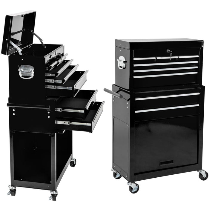 Carrello da officina nero a 8 cassetti 3408117