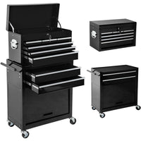 Carrello da officina nero a 8 cassetti 3408117