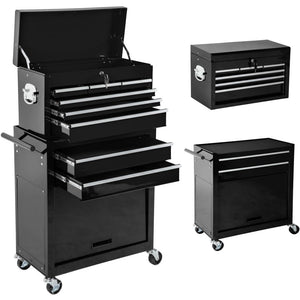 Carrello da officina nero a 8 cassetti 3408117