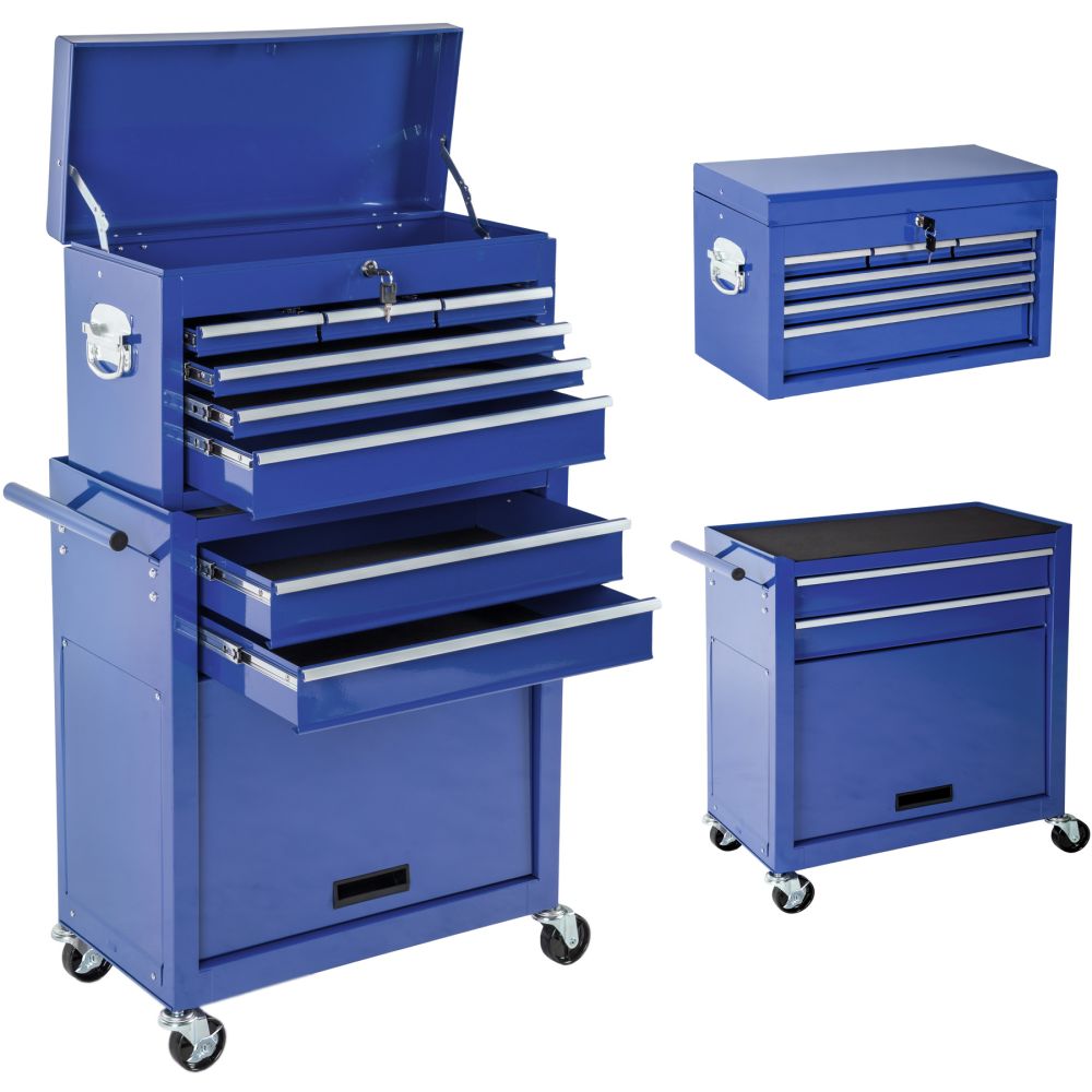 Carrello officina 8 cassetti blu 3408116