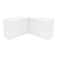 Set Banconi Bianco Selene LED C1200 CM60 con Serratura e Vetrina Espositiva