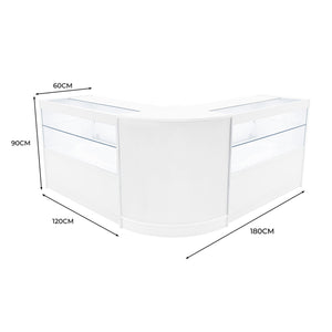 Set Banconi Bianco Selene LED C1200 CM60 con Serratura e Vetrina Espositiva